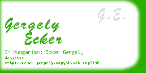 gergely ecker business card